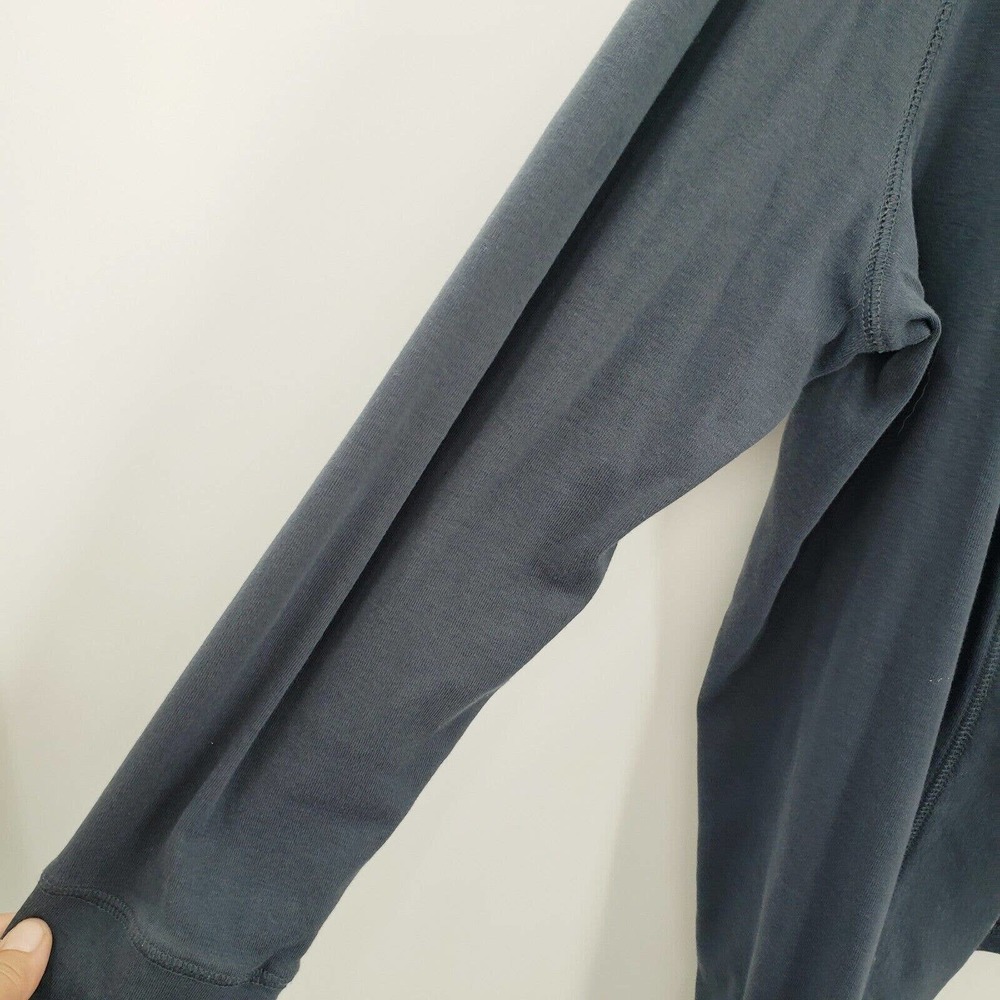 Tablots blue knit open front cardigan womens size XL asymmetrical hem cotton - Picture 7 of 9